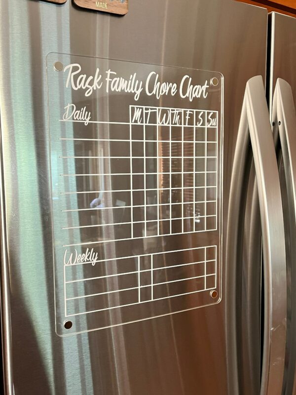 Refrigerator Family Chore Chart