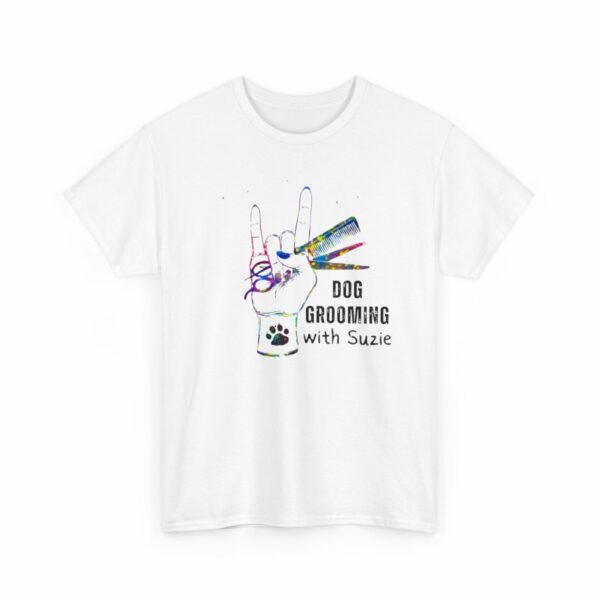 Dog Grooming by Suzie Hand Tee Shirt - Image 4